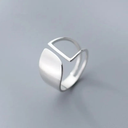 Original 925 Sterling Silver Double Lines Ring for Women