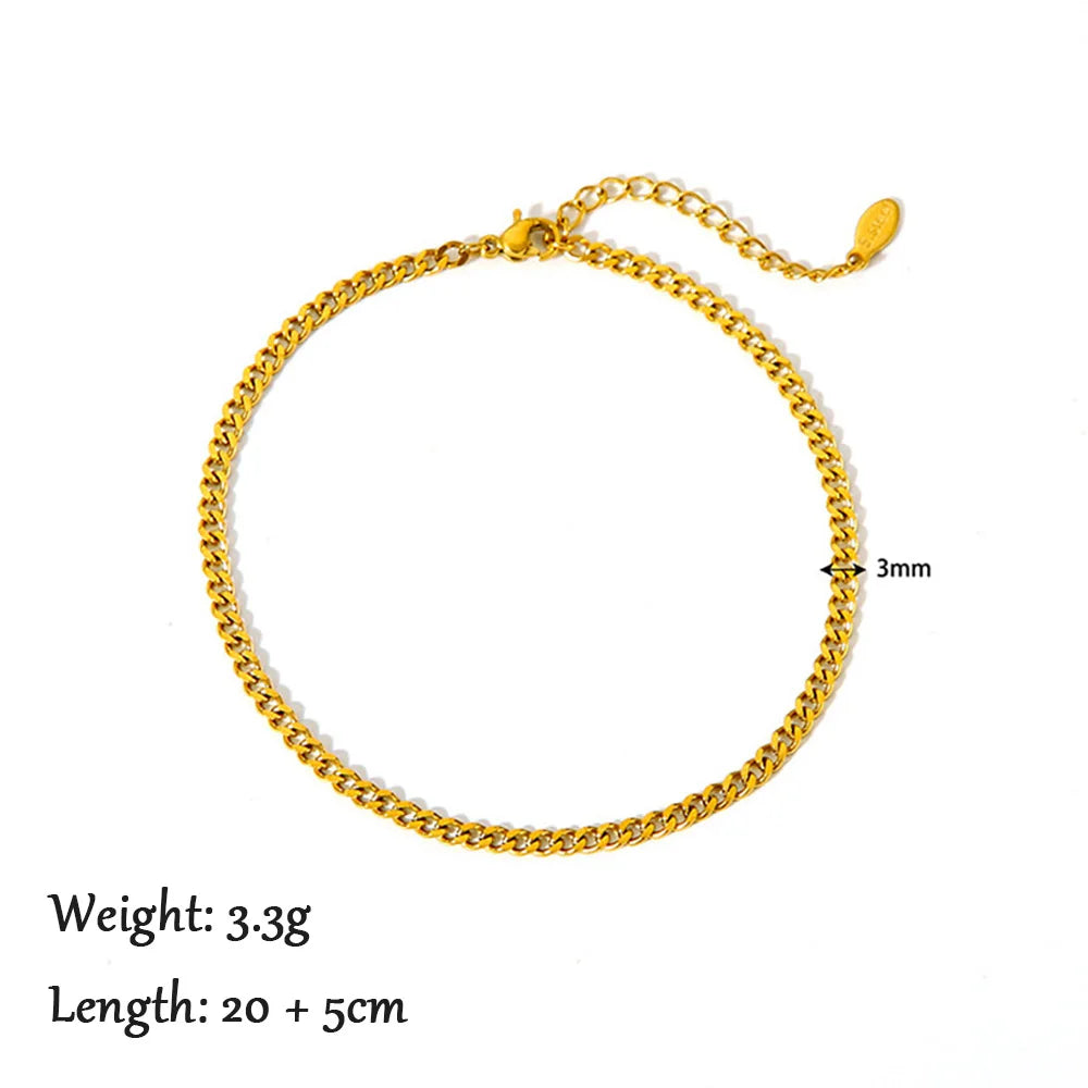 Gold Layered Stainless Steel Anklet