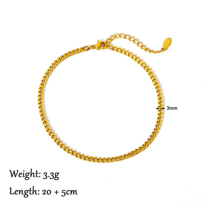 Gold Layered Stainless Steel Anklet