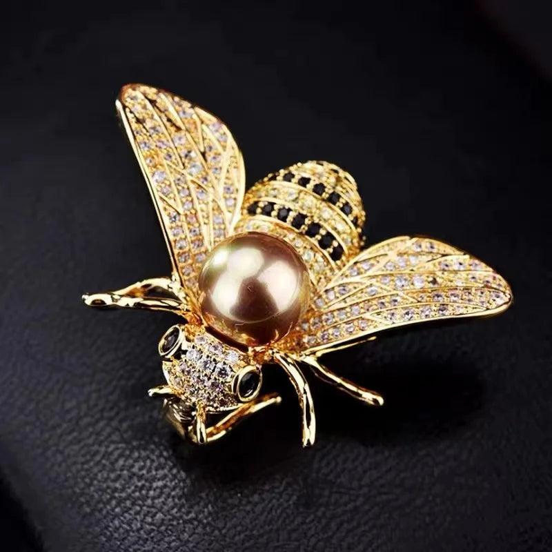 Rhinestone Peacock Brooch Pin