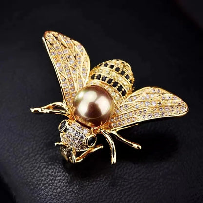 Rhinestone Peacock Brooch Pin