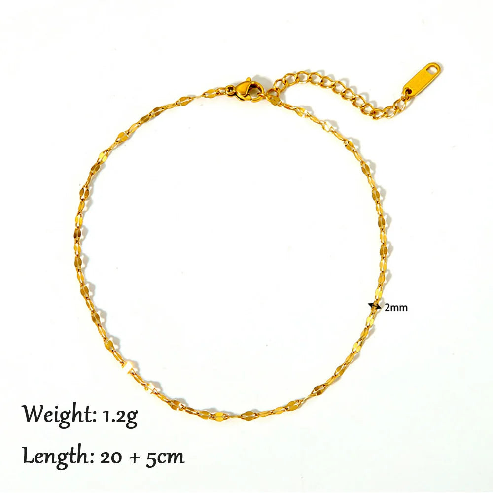Gold Layered Stainless Steel Anklet