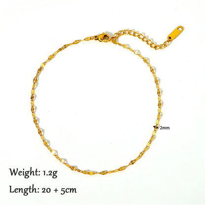 Gold Layered Stainless Steel Anklet