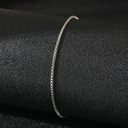 Minimalist Stainless Steel Naked Chain Anklet