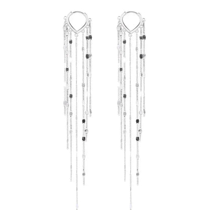 925 Silver Heart Hoop Earrings
