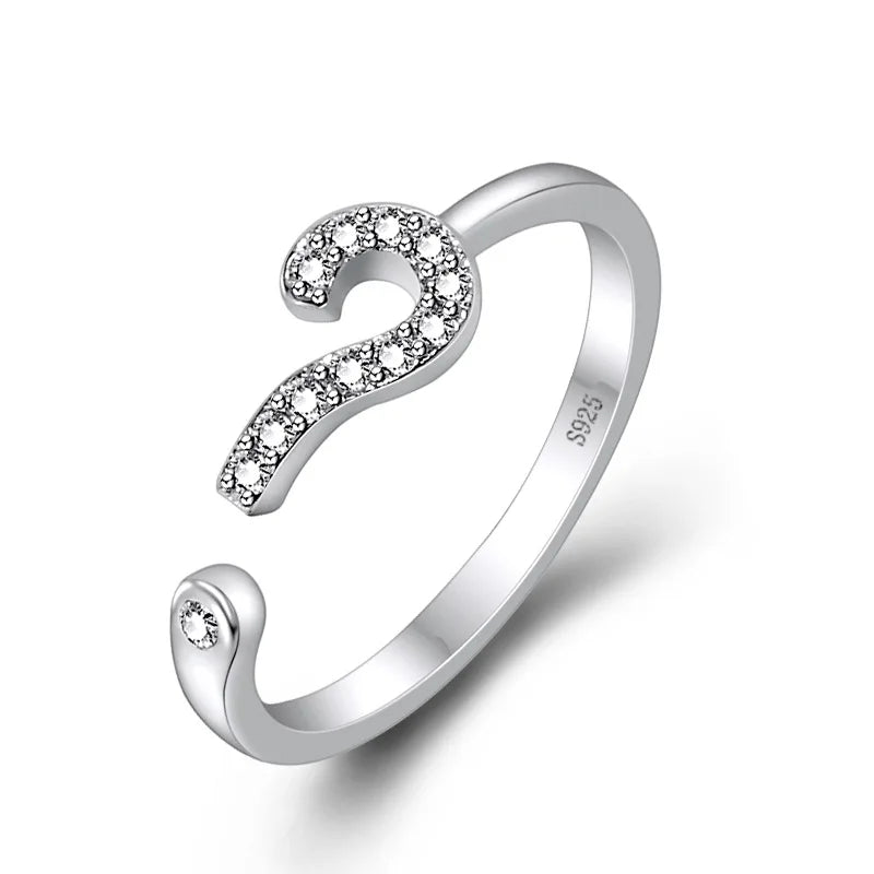 925 Sterling Silver AAA Zircon Adjustable Ring for Women