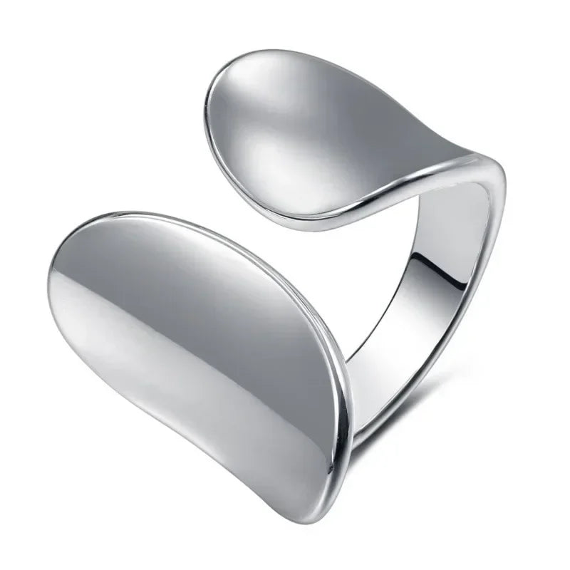 Original 925 Sterling Silver Double Lines Ring for Women
