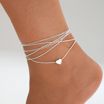 7-Piece Bohemian Starfish Shell Anklet Set