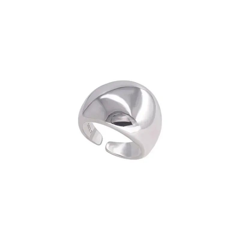 925 Silver Smooth Adjustable Ring