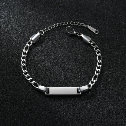 Custom Name Engraved Steel Bracelet