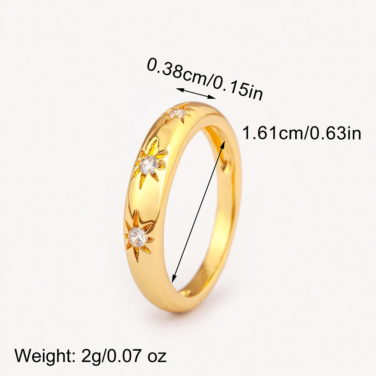 Light Luxury Heart Crown Shape Zircon Ring for Women