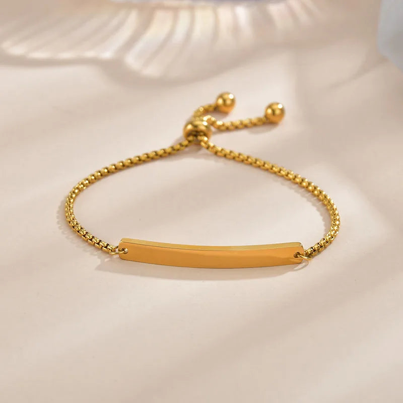 Custom Name Engraved Steel Bracelet