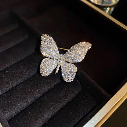 Rhinestone Peacock Brooch Pin