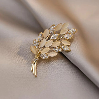 Rhinestone Peacock Brooch Pin