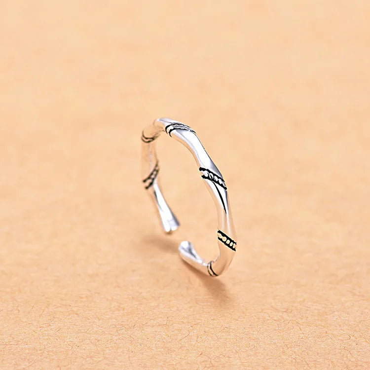 925 Sterling Silver AAA Zircon Adjustable Ring for Women