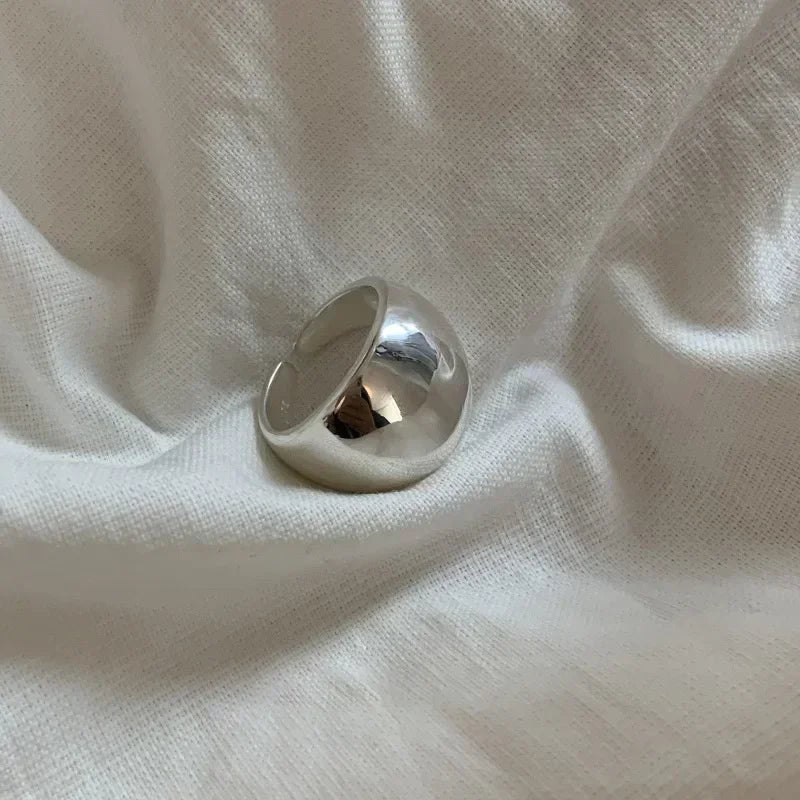 925 Silver Smooth Adjustable Ring