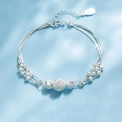 925 Sterling Silver Heart Necklace & Bracelet Set for Women