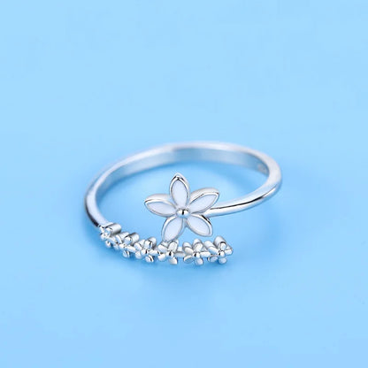 925 Sterling Silver AAA Zircon Adjustable Ring for Women