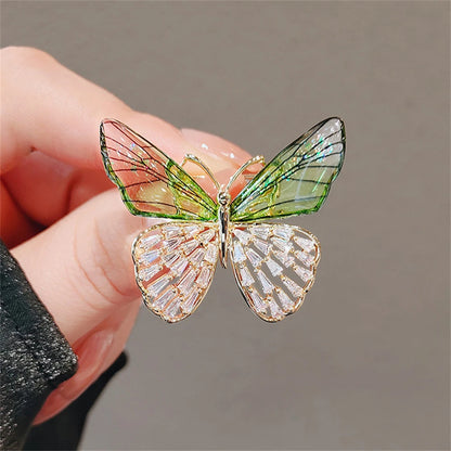 Rhinestone Swan Brooch Pin