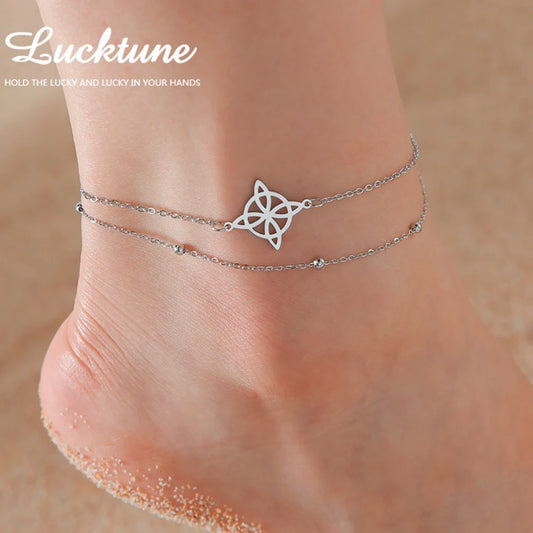 Witchcraft Knot Stainless Steel Anklet