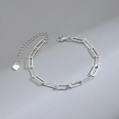 925 Sterling Silver Heart Necklace & Bracelet Set for Women