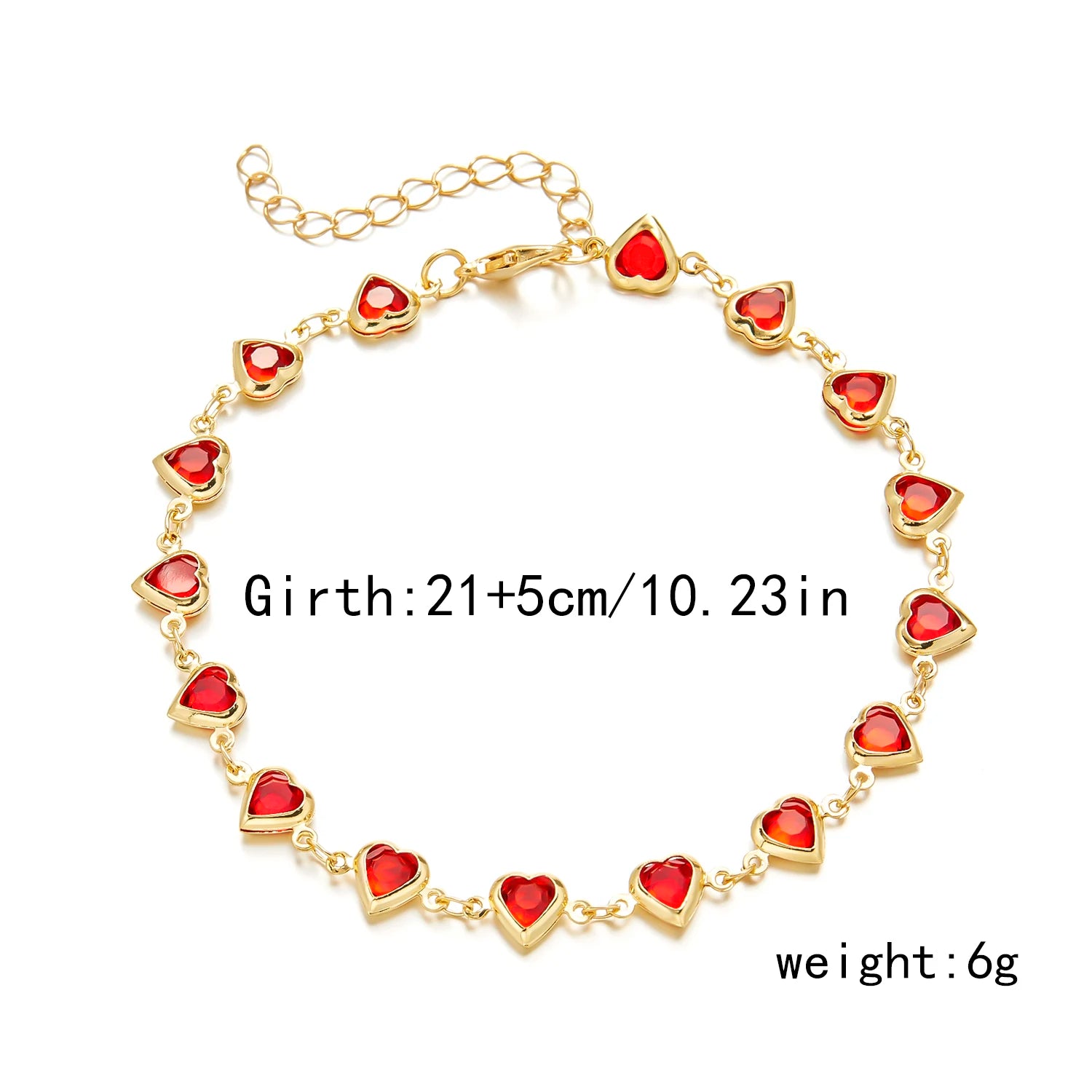 Boho Colorful Heart & Butterfly Anklet