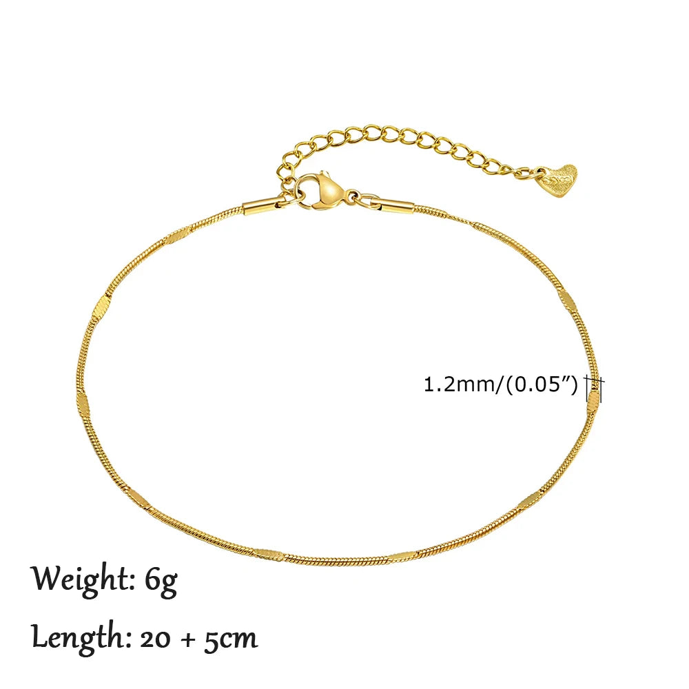 Gold Layered Stainless Steel Anklet