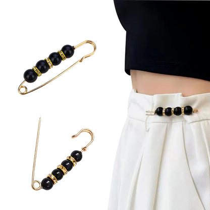 12pcs Pearl Waist Pin Set – Anti-Slip Metal Brooch