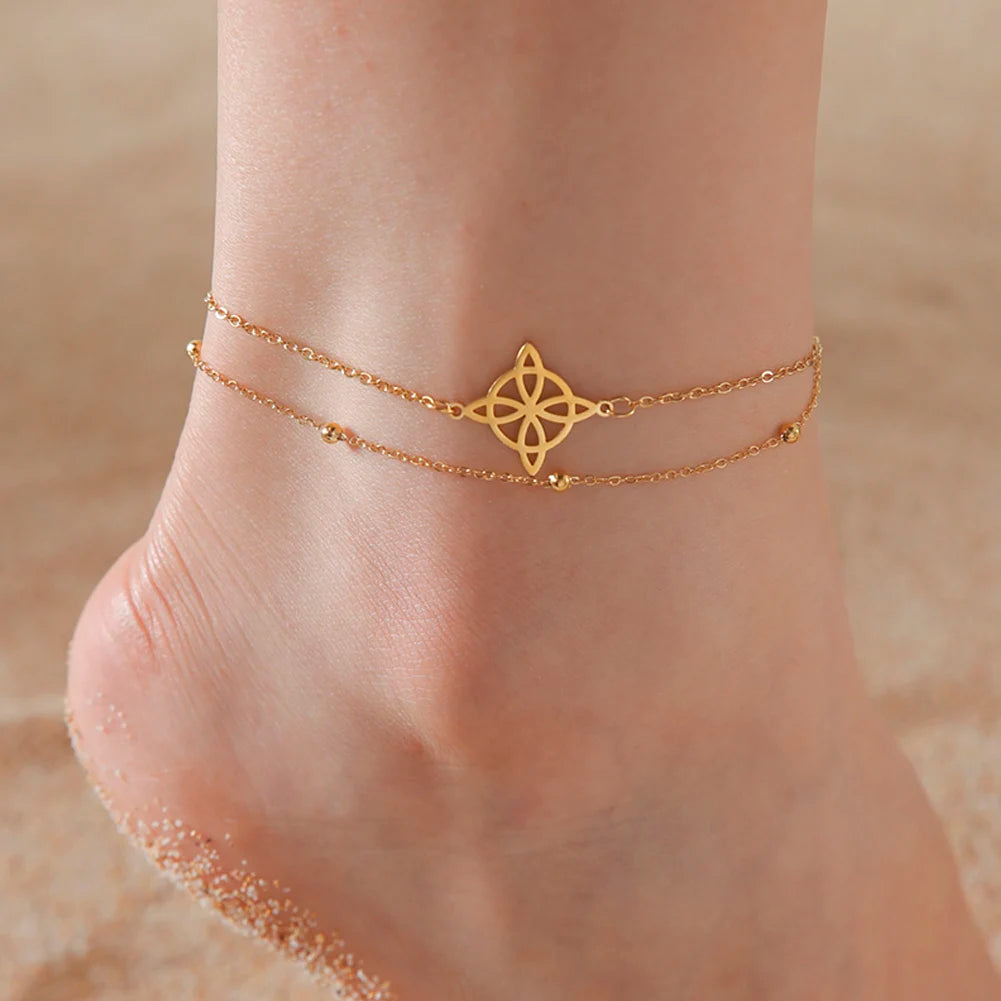 Witchcraft Knot Stainless Steel Anklet
