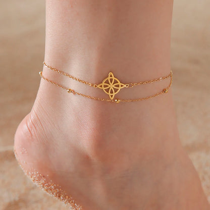 Witchcraft Knot Stainless Steel Anklet