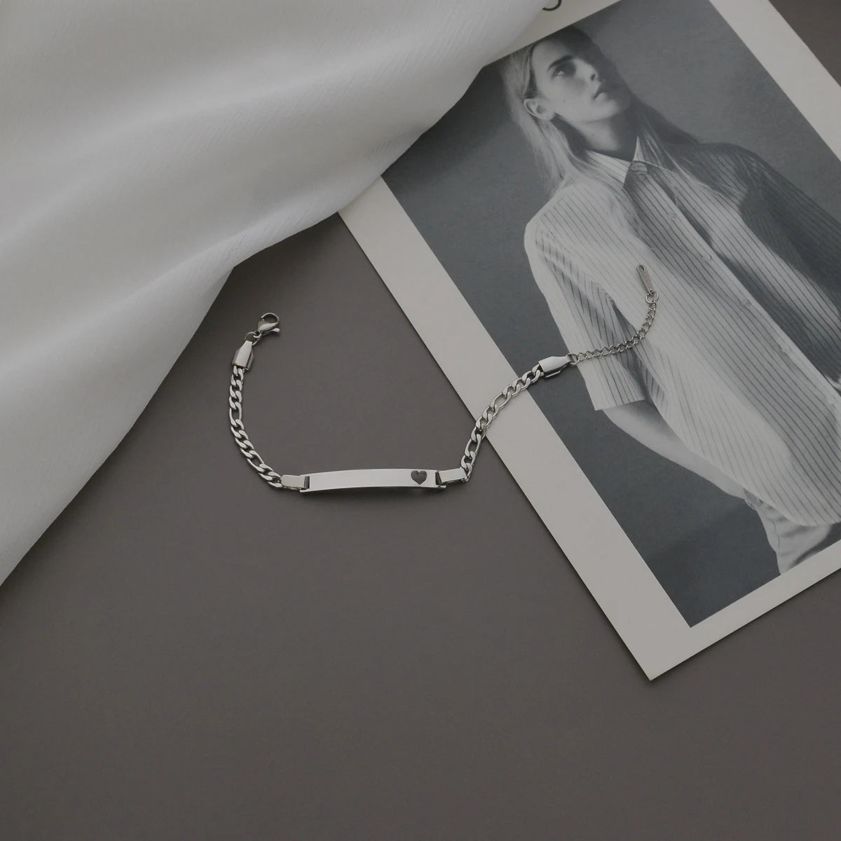 Custom Name Engraved Steel Bracelet