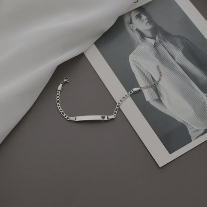 Custom Name Engraved Steel Bracelet
