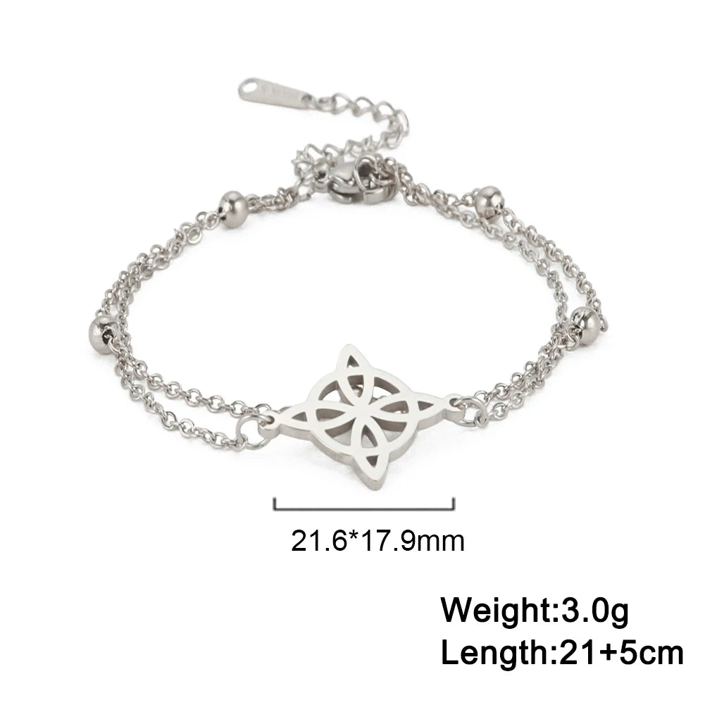 Witchcraft Knot Stainless Steel Anklet