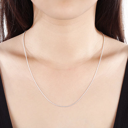 10PCS 925 Sterling Silver Snake Chain Necklace for Women & Men (16-30 Inches)