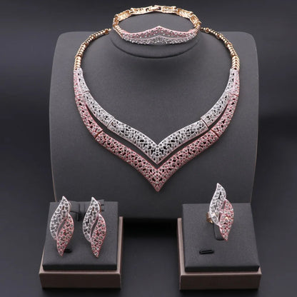 Dubai Gold Color 4PCS Jewelry Set for Women