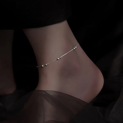 925 Sterling Silver Zircon Anklet