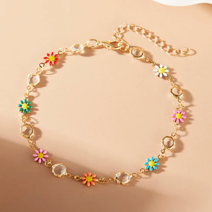 Boho Colorful Heart & Butterfly Anklet