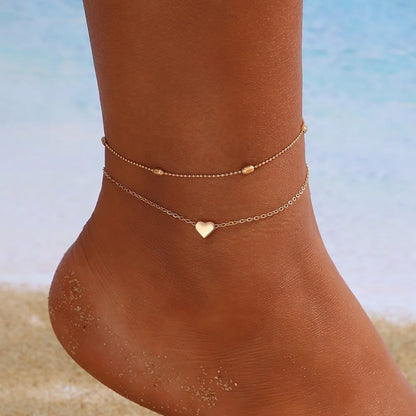7-Piece Bohemian Starfish Shell Anklet Set