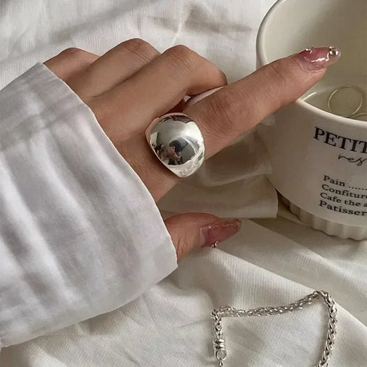 925 Silver Smooth Adjustable Ring