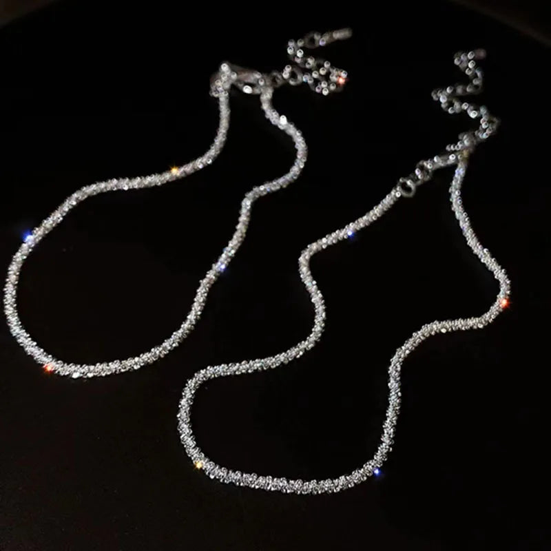 925 Sterling Silver Zircon Anklet