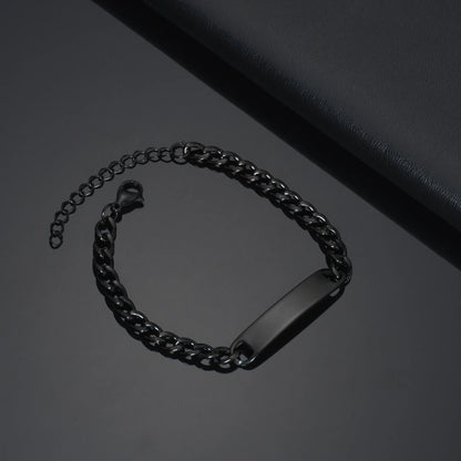 Custom Name Engraved Steel Bracelet