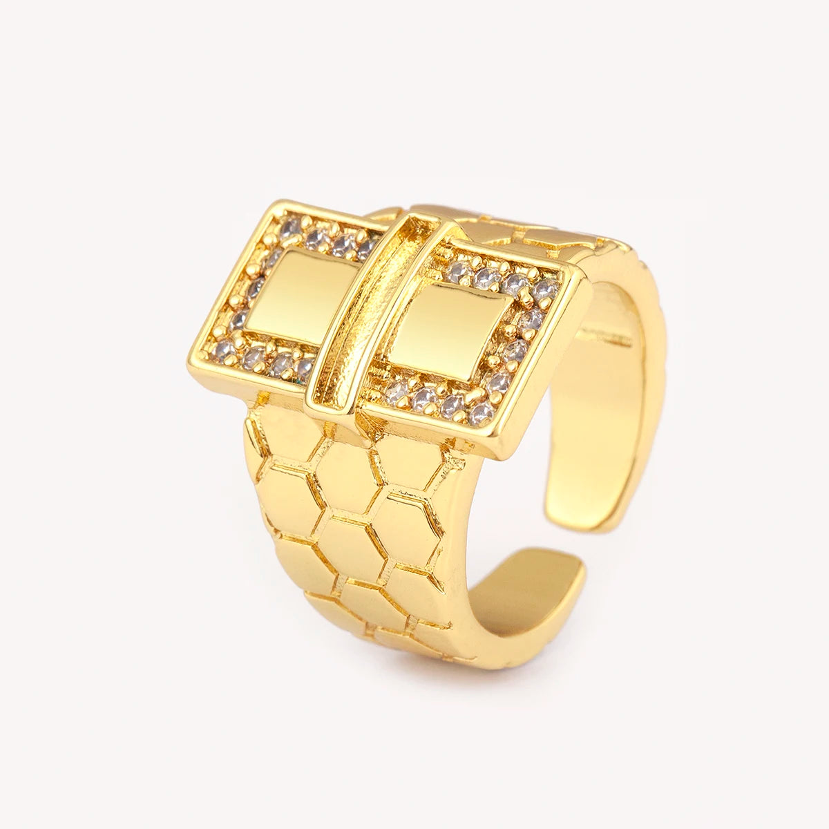 European & American Fashion Zircon Open Ring