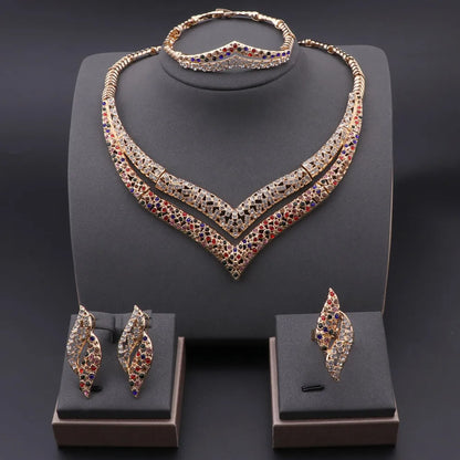 Dubai Gold Color 4PCS Jewelry Set for Women